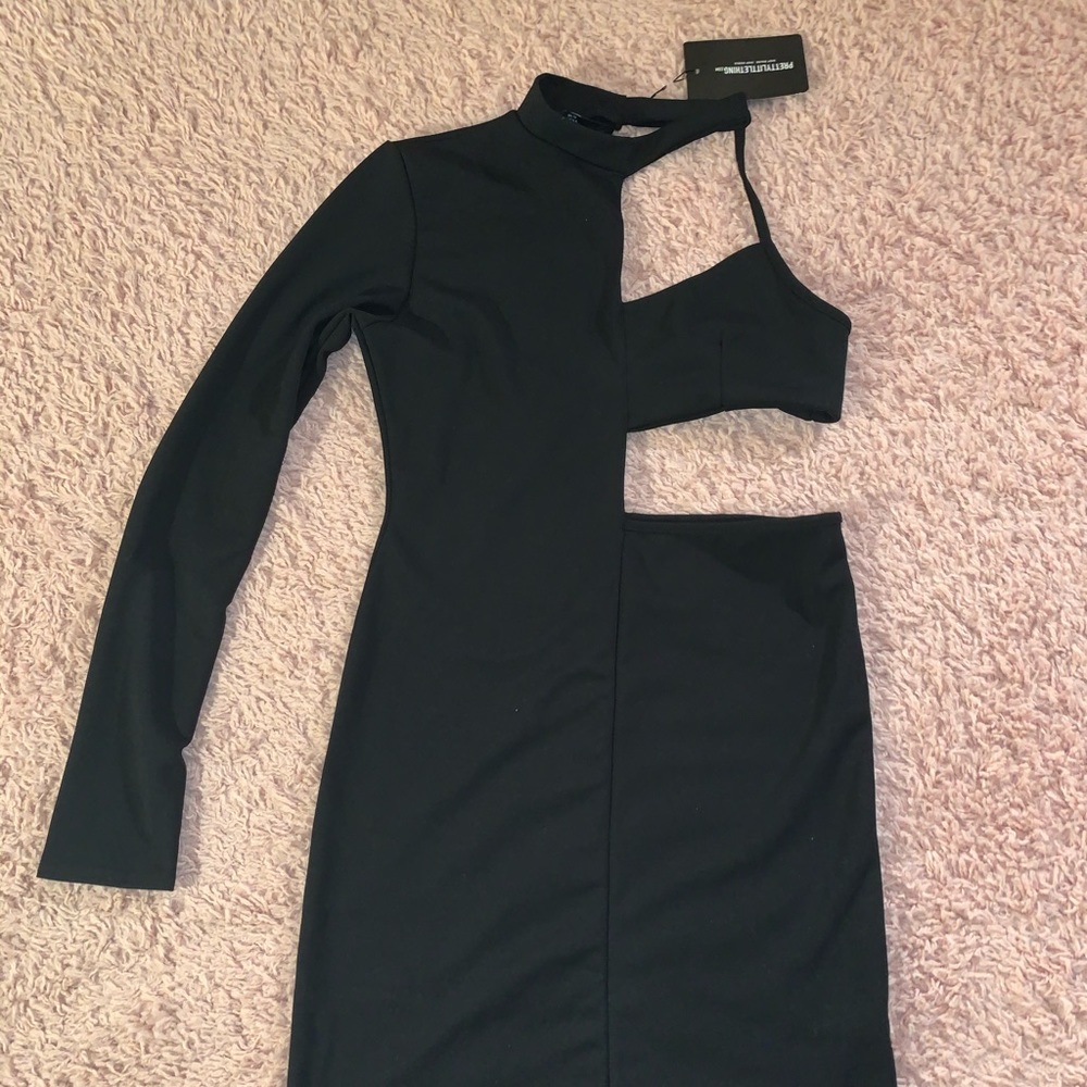 Black High Neck Dress